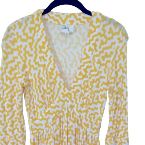 Milly of New York 3/4 sleeve Yellow Summer Mini Dress, Women’s Size Small - Picture 3 of 4